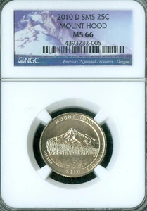 2010 D MOUNT HOOD  PARKS QUARTER MS66 SMS  * - Picture 1 of 2