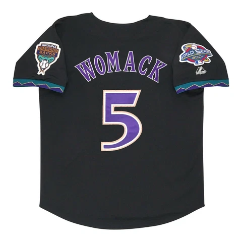 Tony Womack Arizona Diamondbacks 2001 World Series Men's Alt Black Jersey Cover