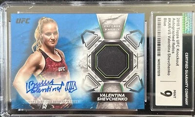 2018 Topps UFC Valentina Shevchencko Autographed Relic #27/35 Graded 9/10 - Image 1 of 4