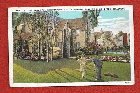 1925 BOXING POSTCARD FEATURING JACK DEMPSEY  & WIFE Cover