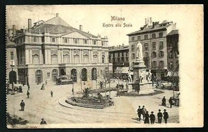 Milano : Teatro alla Scala - cartolina viaggiata circa anni 1910/1915 - Picture 1 of 1