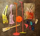 HUGE lot Jem & the Holograms accessories - mike & stand guitars shoes - Viintage