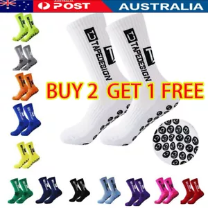 Sports Socks Anti-Slip Skid Hospital Soccer Basketball Football Grip Dots Train - Picture 1 of 23