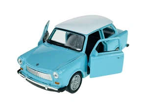 WELLY TRABANT 601 BLU 1:34 MODELLO METALLO PRESSOFUSO NUOVO IN SCATOLA - Foto 1 di 6