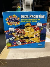 Vintage 1985 Kenner Super Powers DELTA PROBE ONE Vehicle Complete with SealedBox