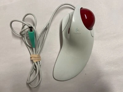 Logitech TrackMan Marble FX T-CJ12 Wired PC Mouse Vintage Computer Ergonomical - Image 1 of 4