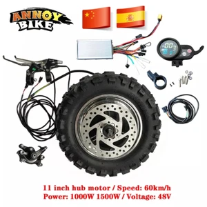 11 inch Electric Scooter Hub Motor Kit 48V1000W1500W Engine Conversion kit - Picture 1 of 16