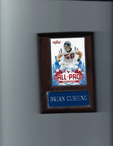 BRIAN CUSHING PLAQUE HOUSTON TEXANS FOOTBALL NFL   C4 Cover