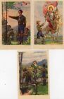 three 1926 Italy Boy Scout patriotic postcards,signed artist Mezzana,scouting