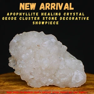 Apophyllite Flower Cluster 68g on Quartz Matrix Raw Specimen 7x4cm - Picture 1 of 8