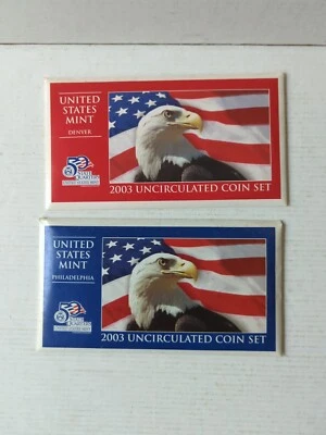 2003 US Mint Uncirculated P & D UNC Set 20 Coins Total Clad - Image 1 of 4