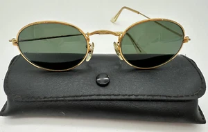 Vintage B&L RAY BAN W0976 XPAS G15 Gold Plated Wire Oval Aviator Sunglasses - Picture 1 of 5