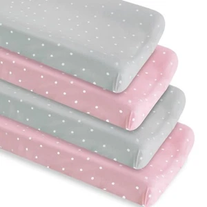 4 Pack Diaper Changing Pad Cover Breathable Changing Table Cover Sheets 32"x16" - Picture 1 of 6