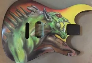 Custom Airbrushed Guitar Body - Picture 1 of 3