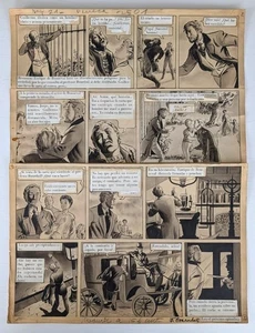 RARE !!! F. Craenhals Planche originale au Lavis de Rémy et Ghislaine 1951 - Picture 1 of 6