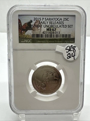 2015 S Saratoga Quarter 25C NGC MS67 Early Releases SR8-24 - Image 1 of 4