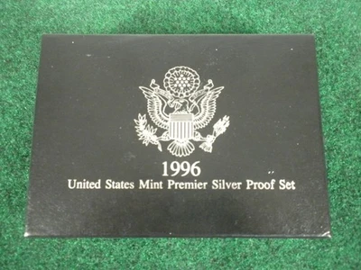 1996-S U.S. Mint Premier Silver Proof 5-Coin Set, w/ COA, Velvet Case/Stand - Image 1 of 4