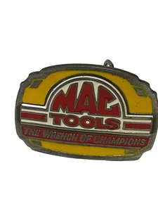 Vtg. MAC TOOLS Wrench Champions Enamel Belt Buckle - Great American Buckle Co. - Picture 1 of 6
