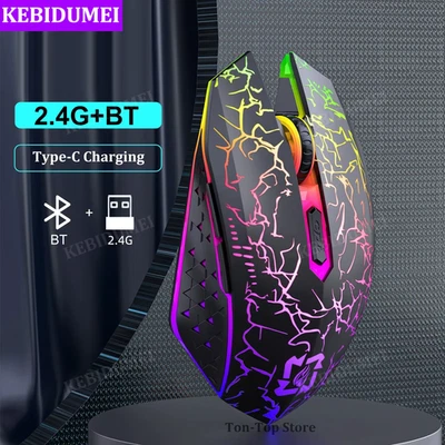 2.4G Bluetooth Wireless Mouse Gaming Mouse Silent Mouse Rechargeable Mouse New - Image 1 of 4