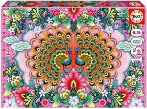 NEW Educa Jigsaw Puzzle 1500 Pieces 14+ Ages Bengal Peacocks - Picture 1 of 2