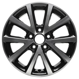 Refurbished 16x6.5 Machined Gloss Black Wheel fits 2015-2018 Volkswagen Jetta - Picture 1 of 1
