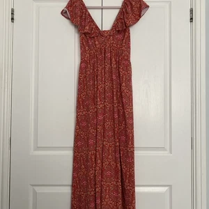 Long Boden Summer Dress Size 14. Low Back With Sash Tie Low V Neck - Picture 1 of 8