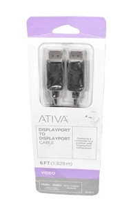 Ativa DisplayPort Cable 6' Black 36545 Display Port To Displayport Cable - Picture 1 of 6