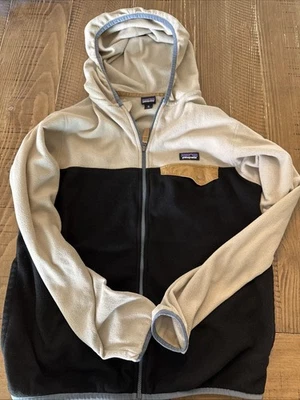 Sudadera con capucha Patagonia extra grande XL 14 Micro D Snap T polar juvenil negra/bronceada Foto 1 de 4