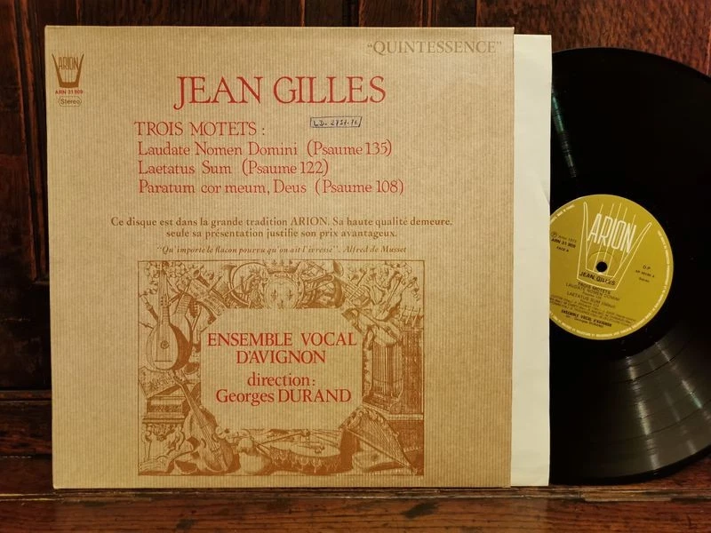 GILLES: 3 motets (Pasalms 135 122 108)   Avignon Durand / Arion  F stereo LP NM - Photo 1/1