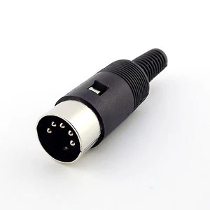 10pcs DIN Plug Male Plug Cable Connector 5 Pin With Plastic Handle - Picture 1 of 7