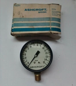 Ashcroft Stärke 2 1/2 Nr. 1000 unten Messing 1/4" NPT 60 PSI - Bild 1 von 4