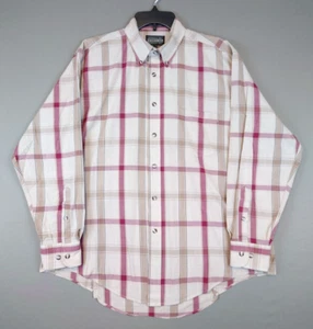 VINTAGE 90s Members Only Plaid Button Down Plaid Shirt Men's Size Large - Picture 1 of 14