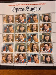 US Stamp, Scott #3154-57, 32 Cent Opera Singers Sheet of 20 MNH 1997 - Picture 1 of 2