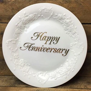 Happy Anniversary Bone China Decorative Plate - Picture 1 of 3