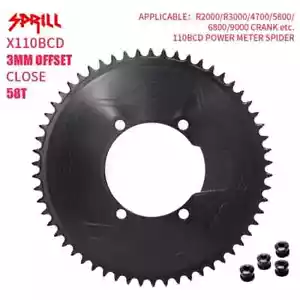 110BCD Bike Chainwheel 3mm Offset 40-58T Single Chain Ring for Shimano Monoplate - Picture 1 of 41