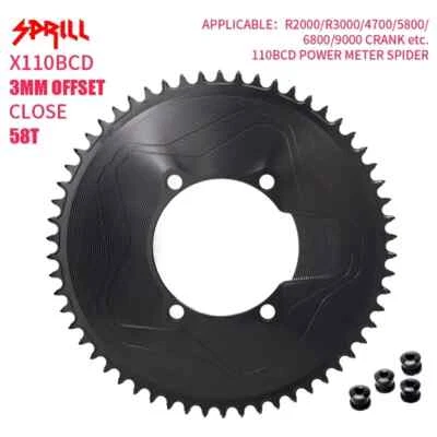 110BCD Bike Chainwheel 3mm Offset 40-58T Single Chain Ring for Shimano Monoplate - Image 1 of 4