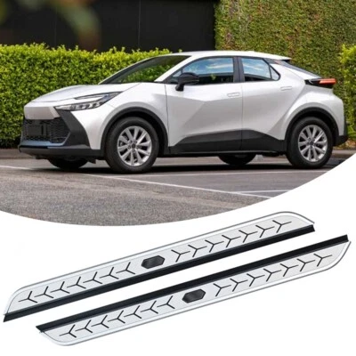 2 Stück feste Seitenschritte Trittbretter Nerf Bar für Toyota CHR CH-R 2017-2024 - Image 1 of 4