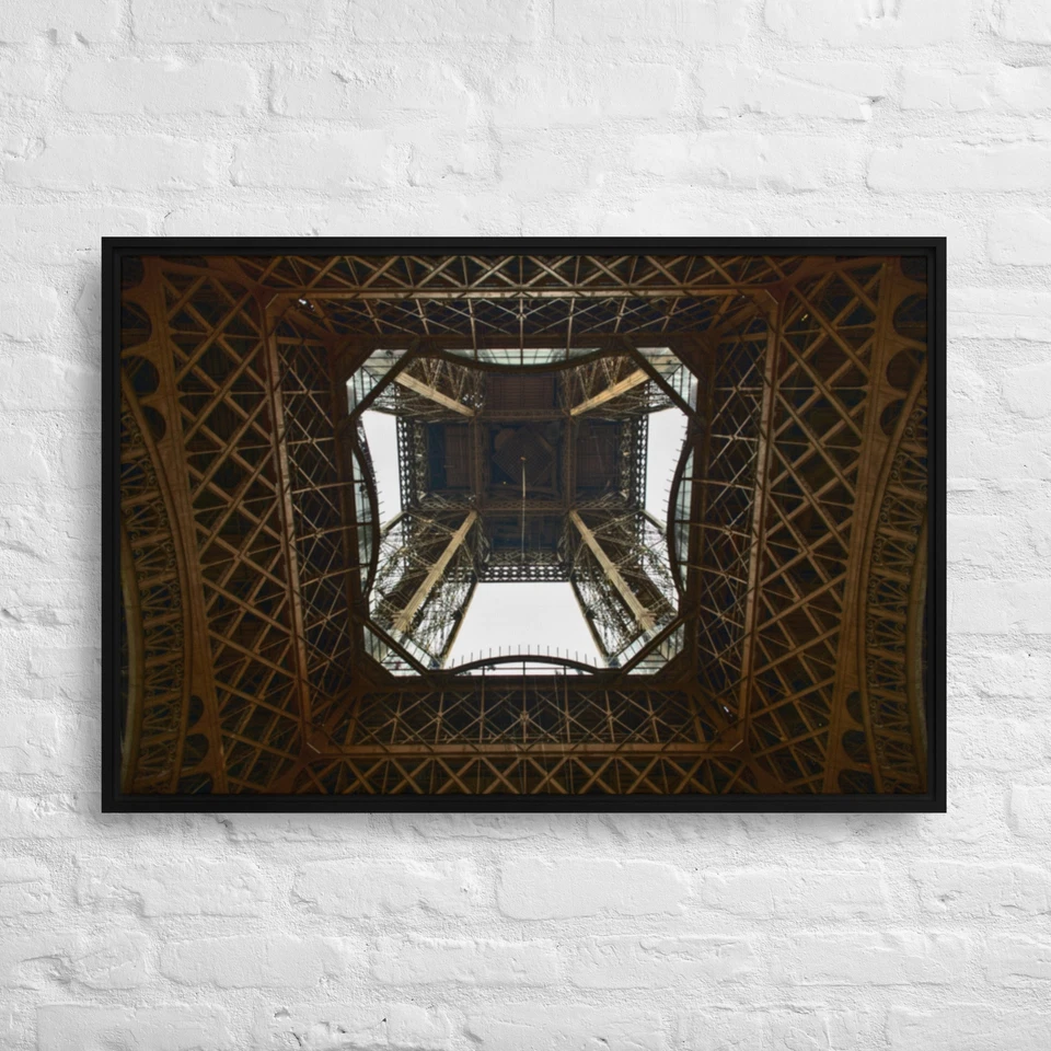 Impresión en lienzo enmarcada 36x24 Tour Eiffel, París, Francia Foto 1 de 1