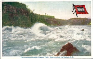 1909 Eisenbahn MO Postkarte Wabash RR Werbung St. Louis Poststempel Niagarafälle - Bild 1 von 2