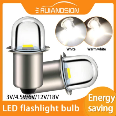 DC3V/ 4.5V/ 6V/ 12V/18V P13.5S 2835 LED Linterna Bombilla Blanco/Blanco Cálido  - Imagen 1 de 4