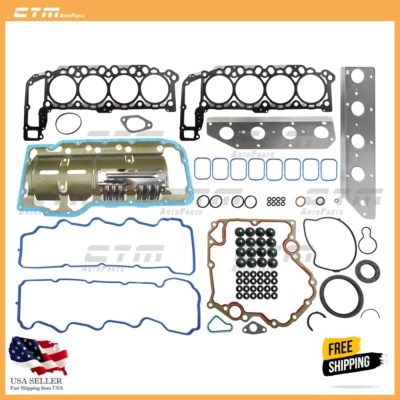 Full Gasket Set Fit 08-10 Dodge Dakota Ram 1500 Durango Jeep Commander 4.7L Foto 1 de 4