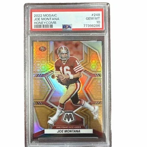 2022 PANINI MOSAIC HONEYCOMB #248 JOE MONTANA CARD 49ERS PSA 10 LOW POP 5 RARE - Picture 1 of 2
