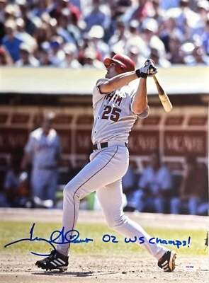 Troy Glaus Signed 16x20 Photo Angels '02 WS Champs' PSA 4A81620 - Image 1 of 2