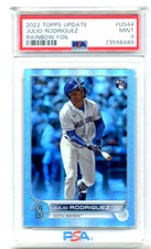2022 Topps Update US44 Julio Rodriguez RC Rainbow Foil PSA 9 Mariners