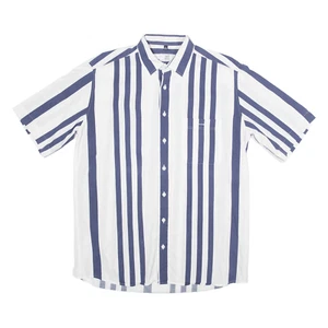 ALBA MODA Mens Shirt White Striped M - Picture 1 of 6
