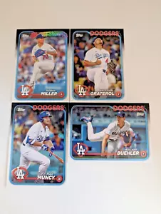 Lotto Los Angeles Dodgers Miller Graterol Muncy Buehler 2024 Topps - Foto 1 di 2
