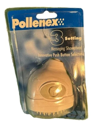 Pollenex 3 Setting Massaging Showerhead Push Button Selector New - Image 1 of 2