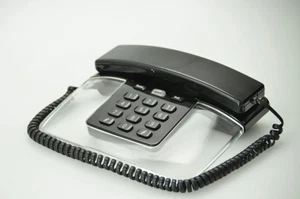 TRANBON NO:TE-005S Telefon Schwarz/Plexiglas 70er Jahre Design Klassiker Popart - Bild 1 von 14
