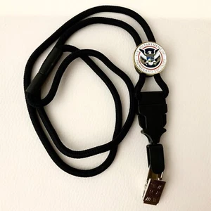 CBP TSA DHS Schlüsselband Ausweishalter mit emailliertem Metall Logo Folie - Bild 1 von 5