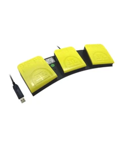 USB Triple Foot Switch Control Adapter Yellow/Black E306F202 - Picture 1 of 7